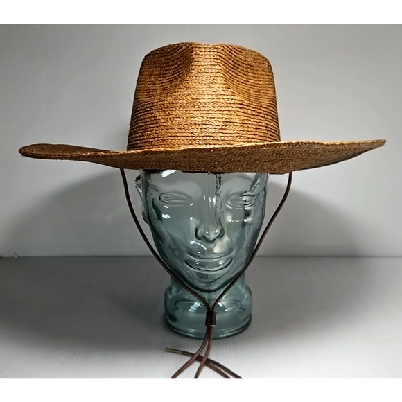 Will + Bear Austin Raffia Straw Hat - Brown Color Medium NEW - Picture 2 of 11